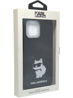 Oryginalne etui Plecki do  Iphone 14 Pro Max Karl Lagerfeld Liquid Silicone czarny