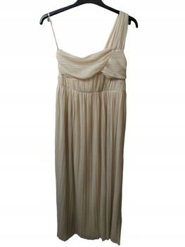 SUKIENKA NA JEDNO RAMIĘ H&M ROZMIAR S BEŻOWA