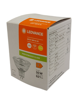 Żarówka LED SPOT MR16 50 6.5W = 50W 3000K 621lm 36° GU5.3 Ledvance
