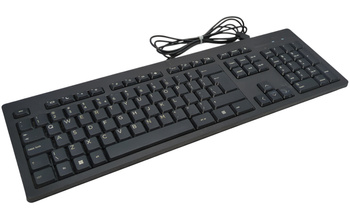 Klawiatura przewodowa membranowa HP TPA-L001K QWERTY czarna