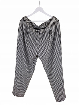 Esmara Spodnie Damskie Białe z czarnym wzorem Rozmiar XXL