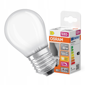 Żarówka LED  E27 3.4W = 40W 2700K Ciepła CRI90 Filament Ściemnialna OSRAM