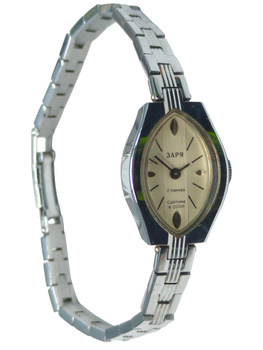 Zegarek damski radziecki vitnage na bransolecie Zaria srebrny