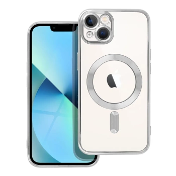 Futerał Electro Mag Cover kompatybilny z MagSafe iPhone 13 srebrny