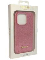 Oryginalne etui Plecki do Iphone 14 PRO CASE GUESS brokat/róż