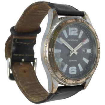 Zegarek męski na pasku Sekonda 3252 brązowy
