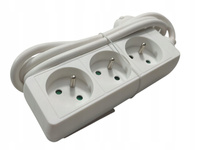 Listwa zasilająca Przedłużacz z 3 gniazdami 220363-3W-WH