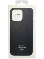 plecki Etui MagSafe Leather Case Iphone 15 Pro Czarny