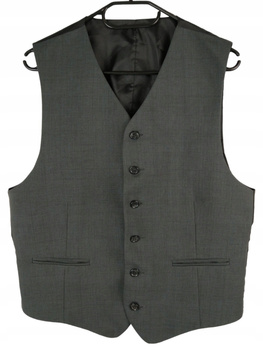 KAMIZELKA GARNITUROWA JEDNORZĘDOWA MĘSKA ROZMIAR 170/86SZARA