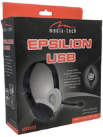 Słuchawki nauszne z mikrofonem Media-tech Epsilon USB MT3573