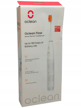 Szczoteczka soniczna Oclean Flow White 76000 ruchów 180 dni IPX7