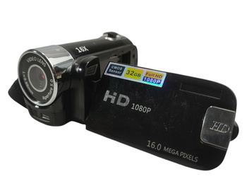 Kamera Wideo 16x 1080P 30FPS z 2,7-calowym Obrotowym Ekranem Czarny