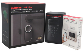 Zestaw SwitchBot Lock Ultra Keypad Vision Hub Mini inteligentne drzwi